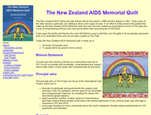 Tablet Screenshot of aidsquilt.org.nz